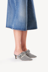 BLANCA - Amambaih-motif fabric mules