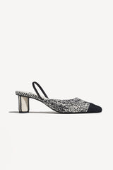 INES-E - SLINGBACK STRAP BLOCK HEEL MULES