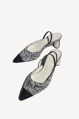 INES-E - SLINGBACK STRAP BLOCK HEEL MULES