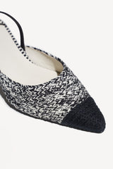 INES-E - SLINGBACK STRAP BLOCK HEEL MULES