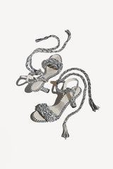 IRENE MACRAMÉ - MACRAMÉ HEEL SANDALS