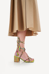 ISABELA - STRAPPY COTTON SANDALS