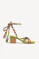 ISABELA - STRAPPY COTTON SANDALS