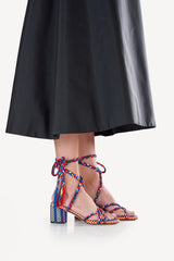 ISABELA - STRAPPY COTTON SANDALS