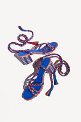 ISABELA - STRAPPY COTTON SANDALS