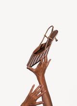 MALVA - POINTED TOE KITTEN SLINGBACK PUMPS
