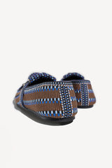 VALERIA - KNOT-DETAIL HANDWOVEN FABRIC LOAFER