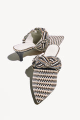 BLANCA - Amambaih-motif fabric mules
