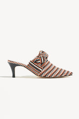 BLANCA - Amambaih-motif fabric mules