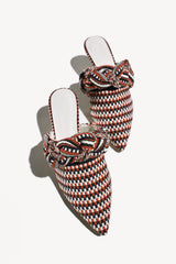 BLANCA - Amambaih-motif fabric mules
