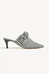 BLANCA - Amambaih-motif fabric mules