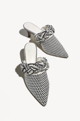 BLANCA - Amambaih-motif fabric mules