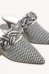 BLANCA - Amambaih-motif fabric mules