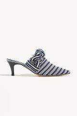 BLANCA - Amambaih-motif fabric mules