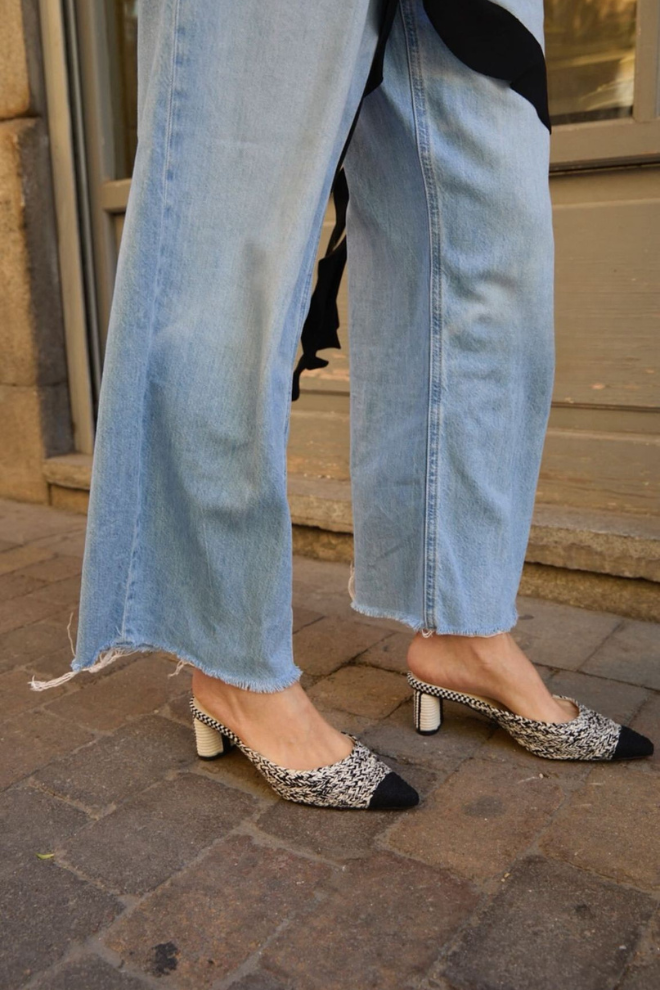 INES - Amambaih braided pointed-toe mules