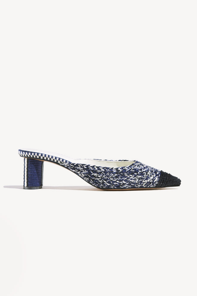 INES - Amambaih braided pointed-toe mules