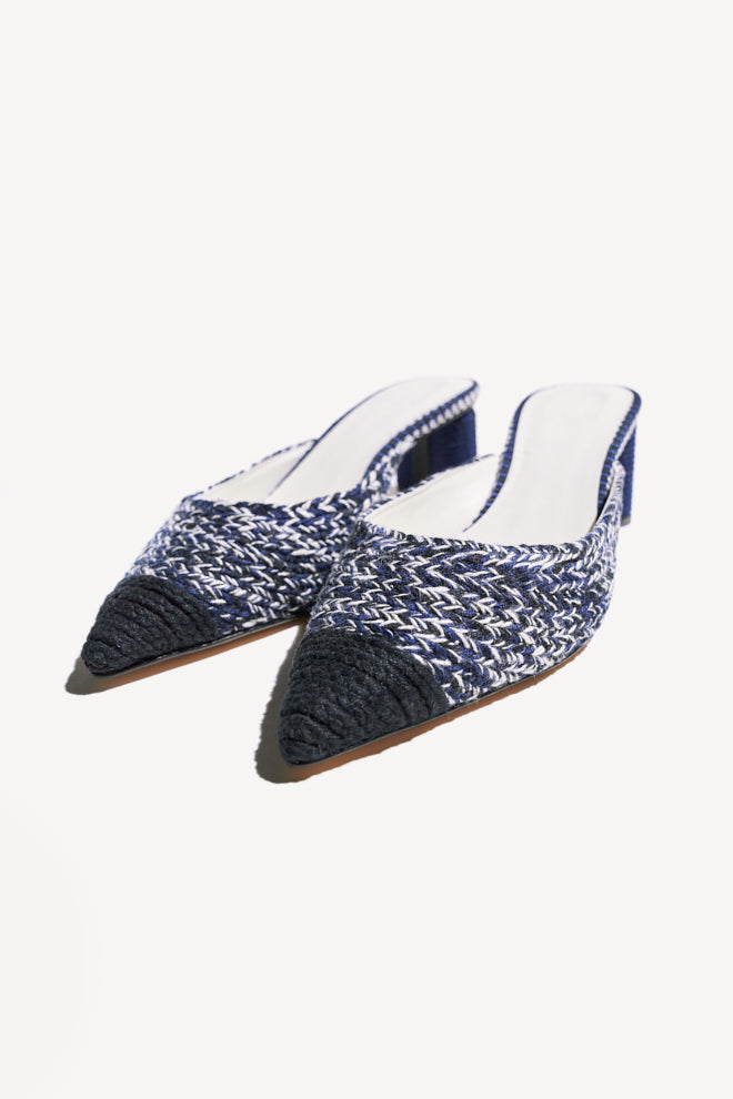 INES - Amambaih braided pointed-toe mules