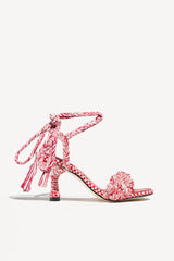 IRENE  MACRAMÉ - MACRAMÉ HEEL SANDALS