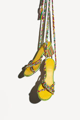 ISABELA - STRAPPY COTTON SANDALS