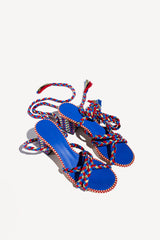 ISABELA - STRAPPY COTTON SANDALS