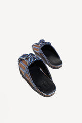 LUNA - KNOT-DETAIL ROUND TOE FLAT MULES
