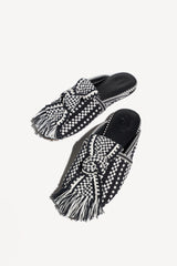 LUNA - KNOT-DETAIL ROUND TOE FLAT MULES