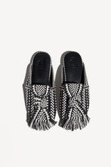 LUNA - KNOT-DETAIL ROUND TOE FLAT MULES