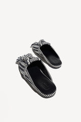 LUNA - KNOT-DETAIL ROUND TOE FLAT MULES