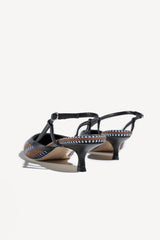 MALVA - POINTED TOE KITTEN SLINGBACK PUMPS