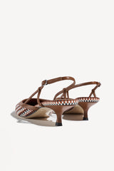 MALVA - POINTED TOE KITTEN SLINGBACK PUMPS