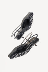 MALVA - POINTED TOE KITTEN SLINGBACK PUMPS