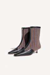 VEGA - POINTED-TOE KITTEN-HEEL ANKLE BOOTS