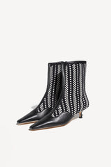 VEGA - POINTED-TOE KITTEN-HEEL ANKLE BOOTS