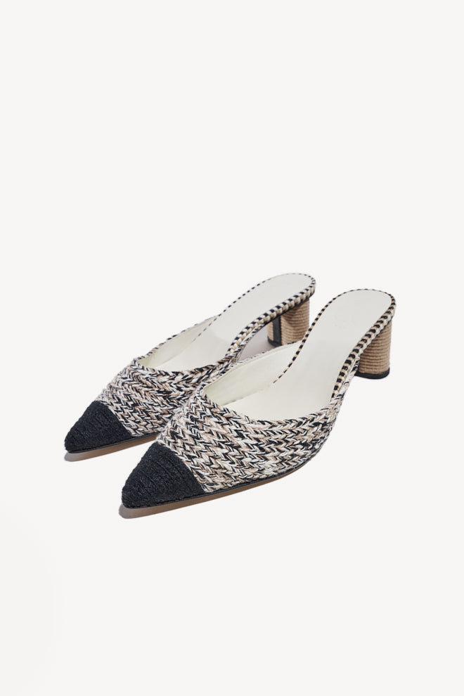 INES - Amambaih braided pointed-toe mules