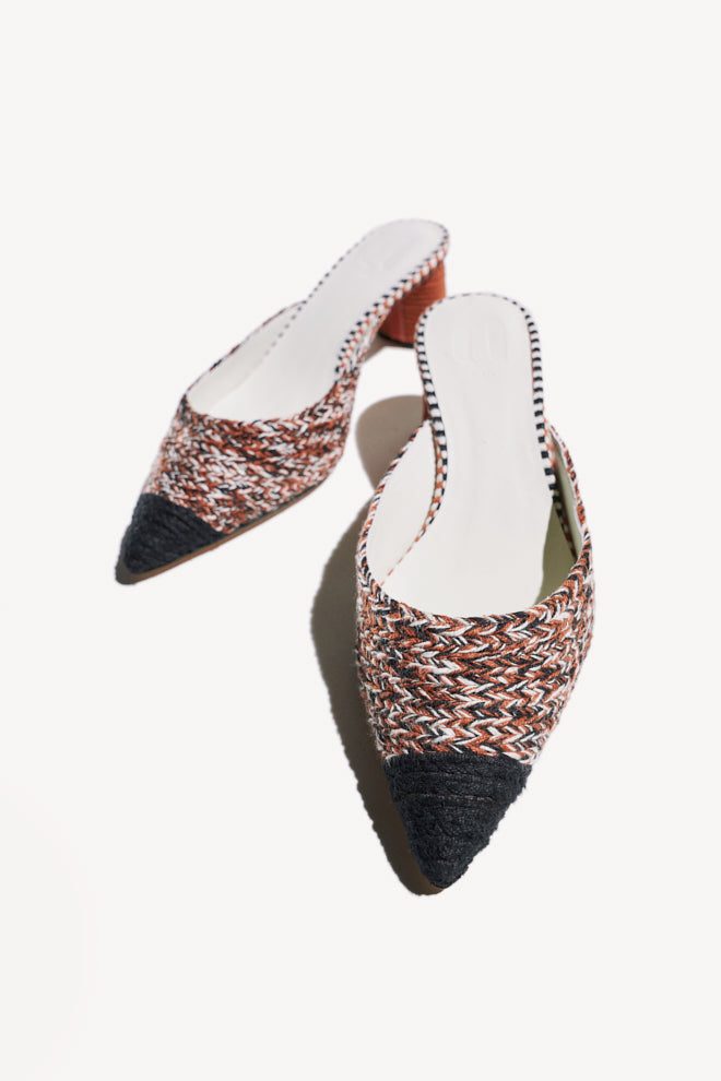 INES - Amambaih braided pointed-toe mules