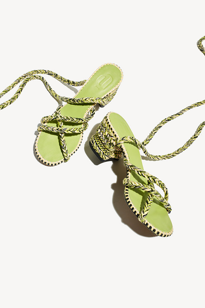 ISABEL - Strappy Cotton Sandals