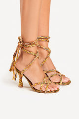 MERCEDES - Strappy Cotton Sanda